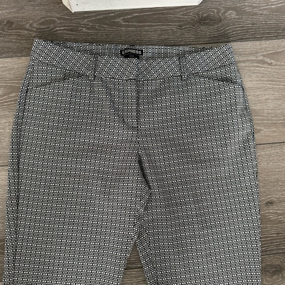 Express Black and White Print Columnist Pant Dress Size 8R - Picture 3 of 9